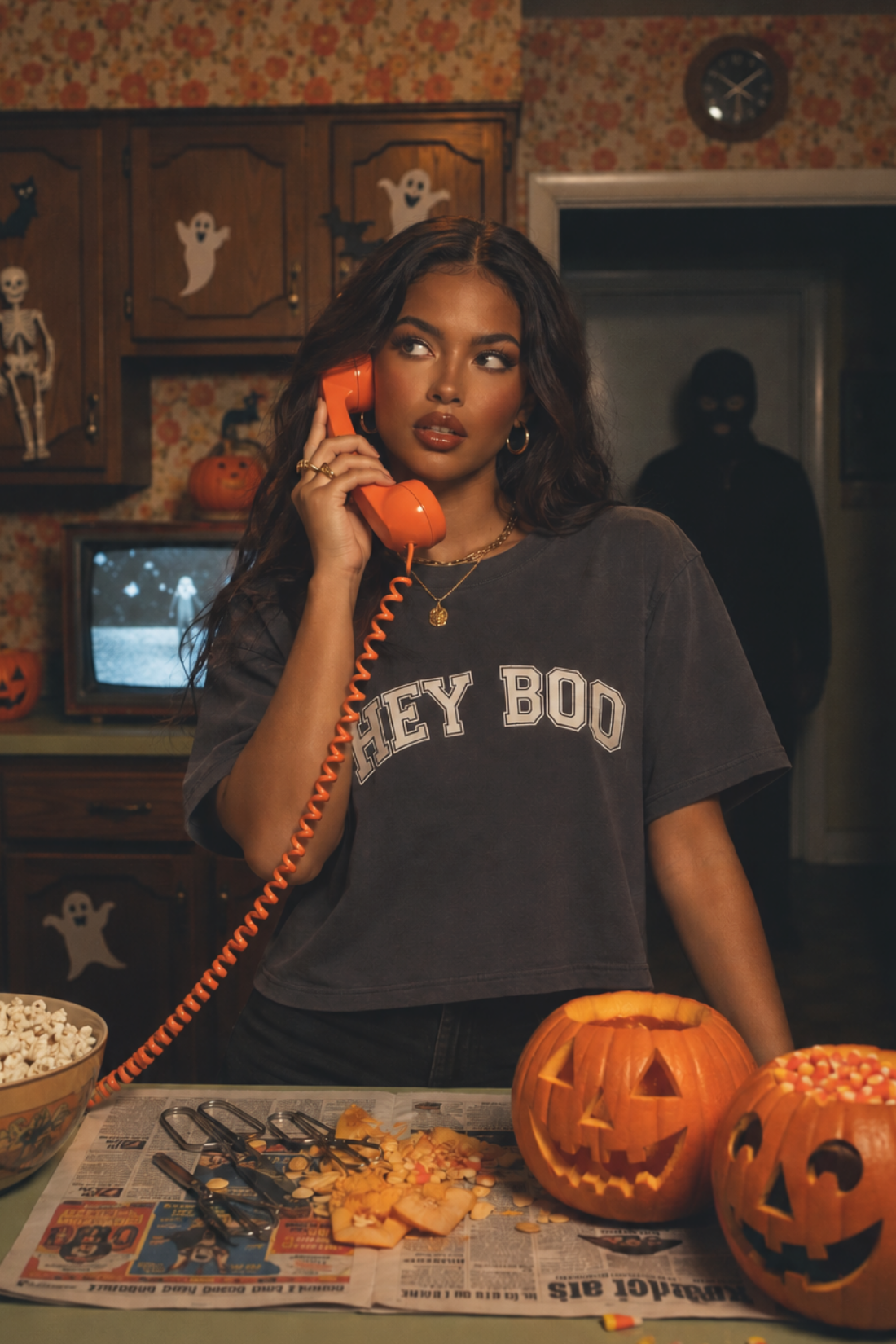 Hey Boo Jamie Tee | Pirate Black