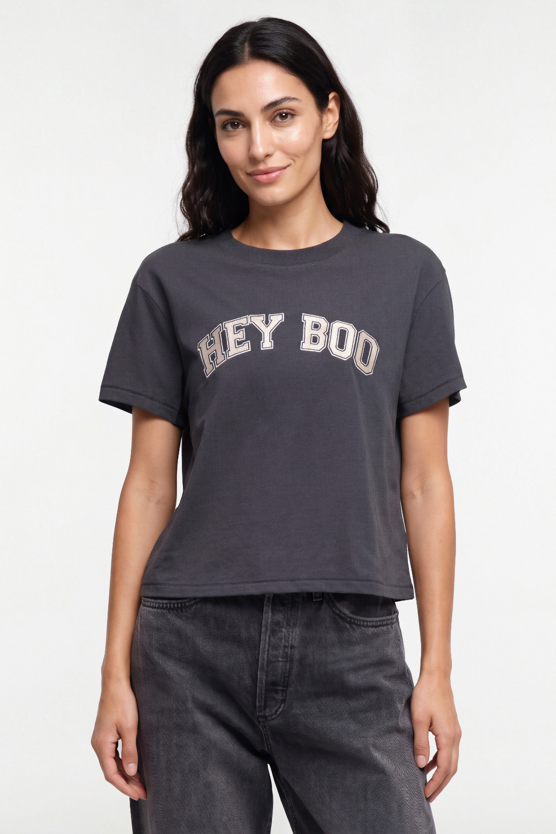 Hey Boo Jamie Tee | Pirate Black