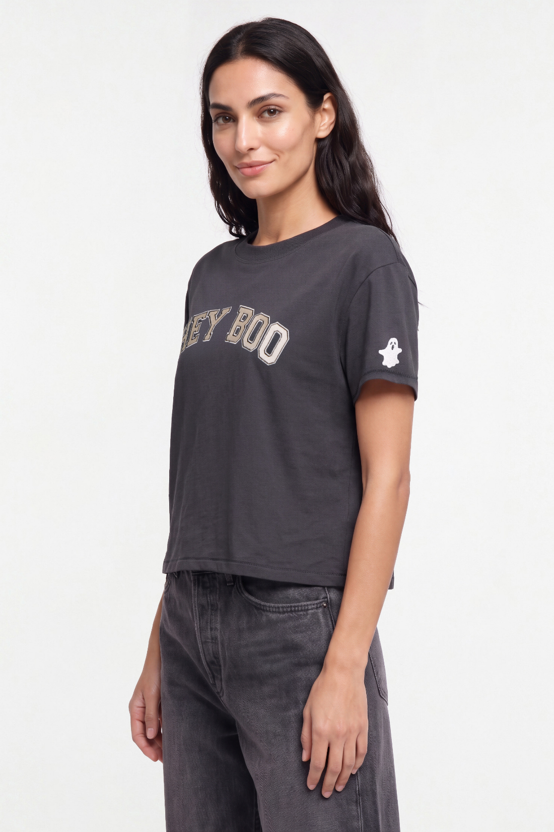 Hey Boo Jamie Tee | Pirate Black
