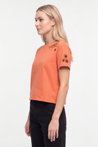 Spider Webs Jamie Tee | Autumn Leaf