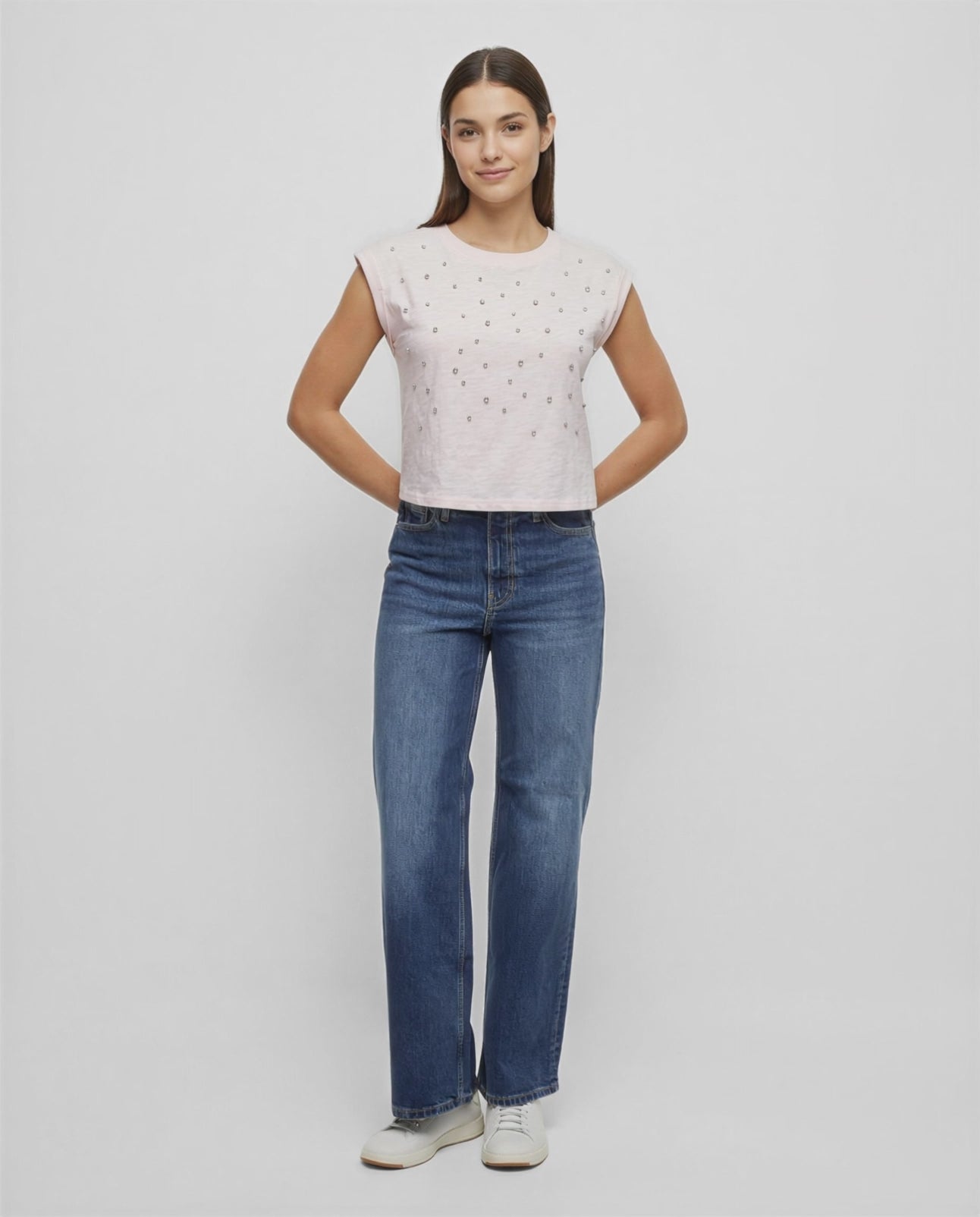 Rhinestone Nova Tee | Pale Lilac