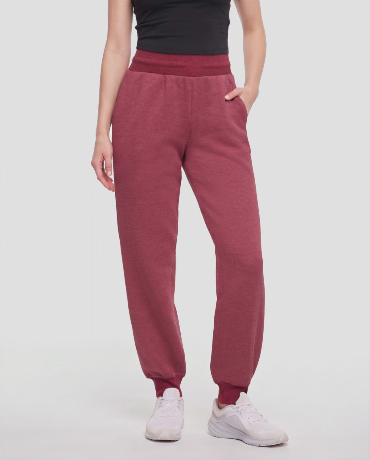 Mara Sweatpant - Heather Tibetan Red