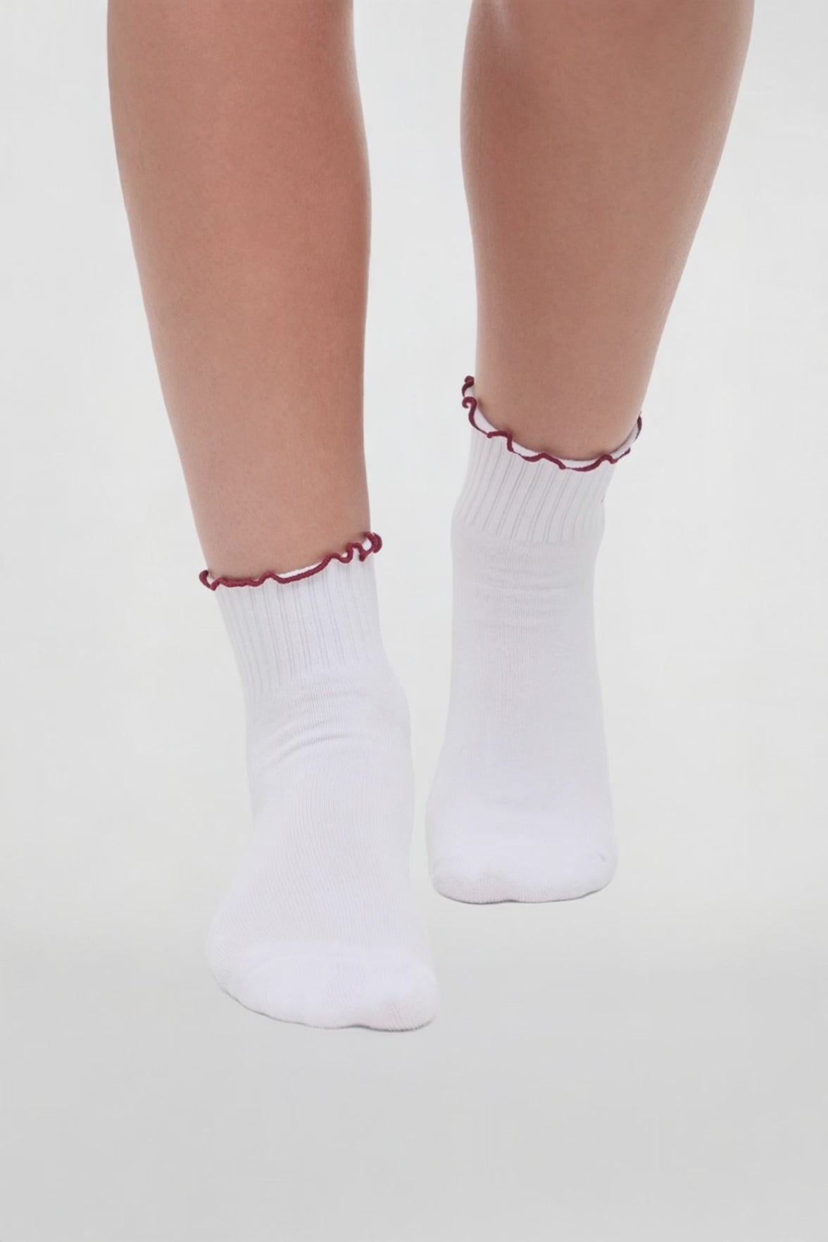 Nina 2-Pack Ankle Socks | White/Zinfandel