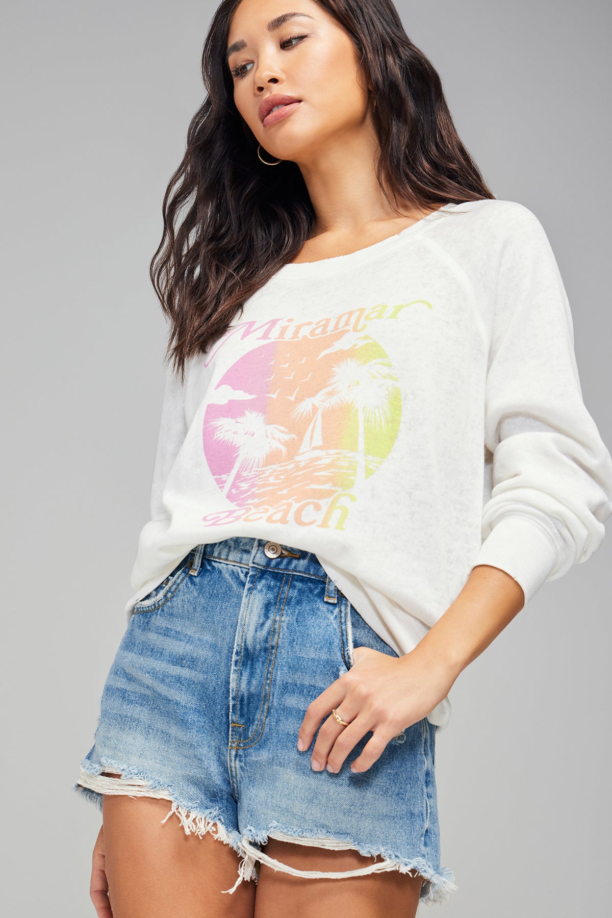 Miramar Beach Sommers Sweatshirt | Vanilla
