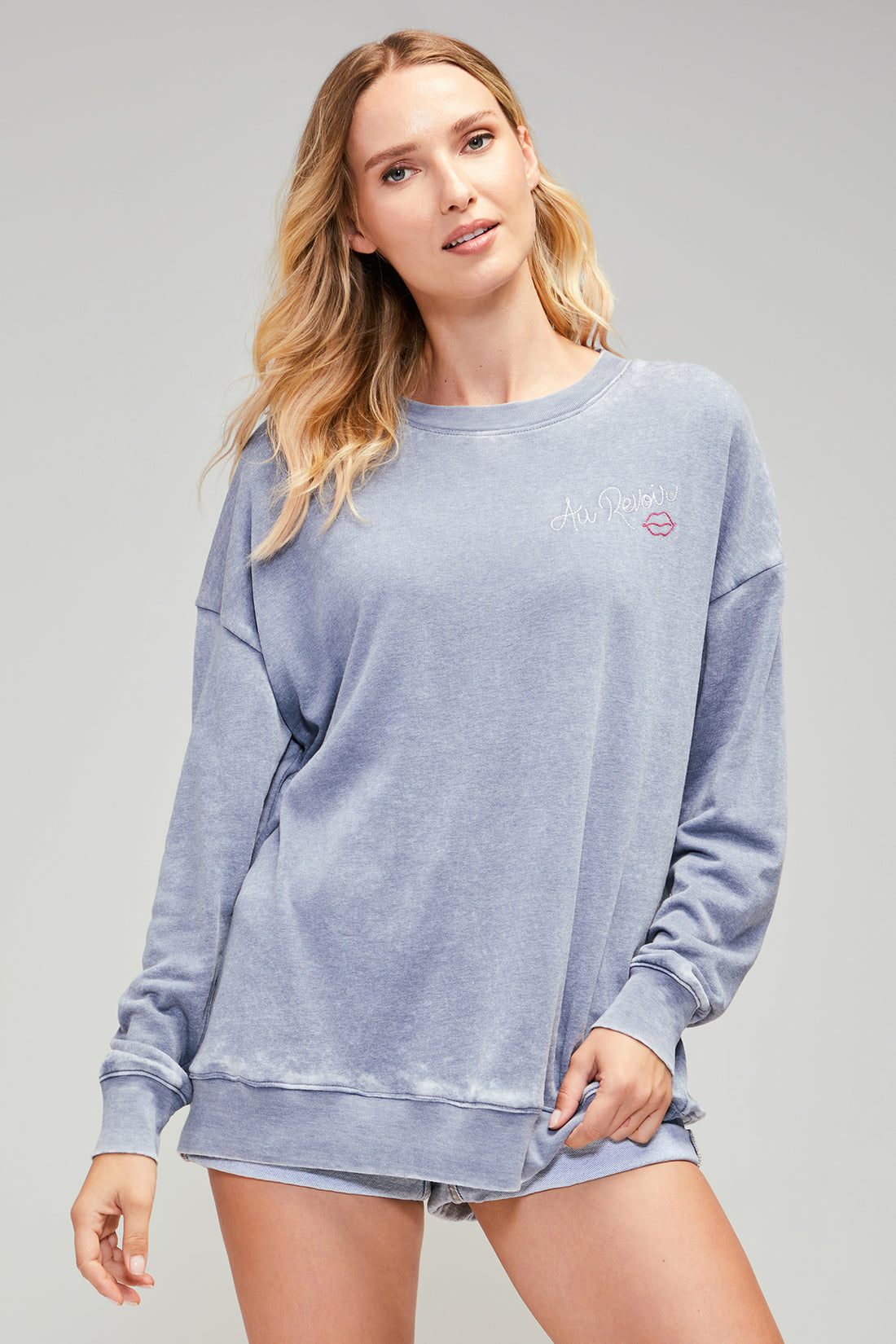 Au Revoir Roadtrip Sweatshirt | China Blue