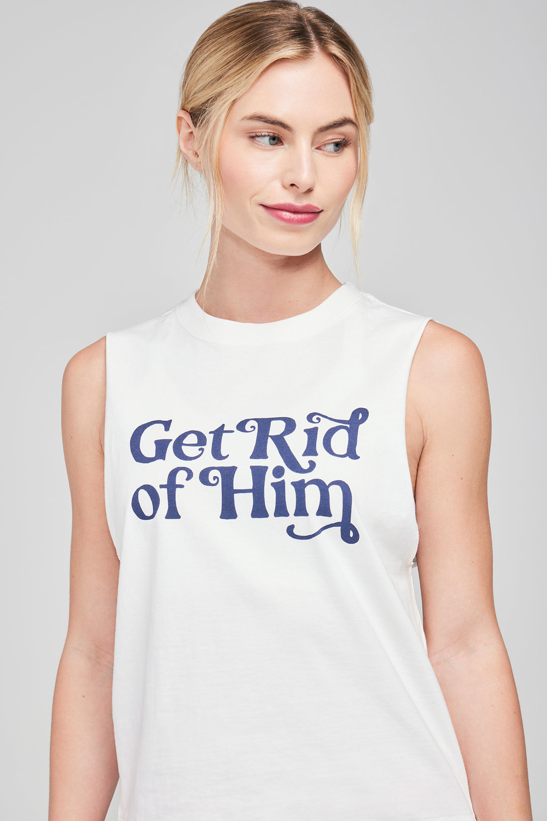 Get Rid Of Him Riley Tank | Clean White