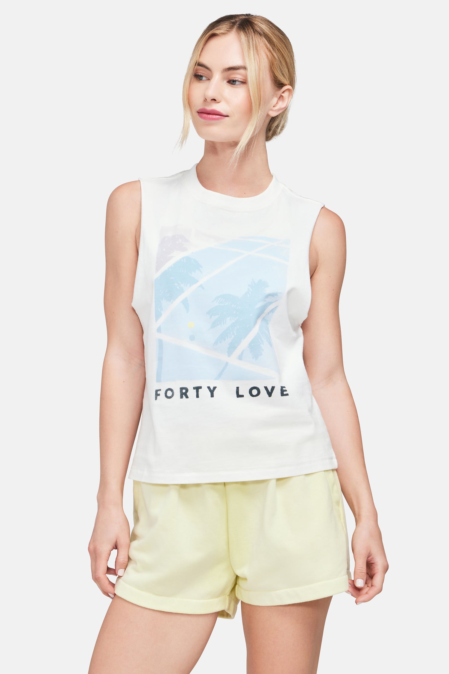 Forty Love Riley Tank | Clean White
