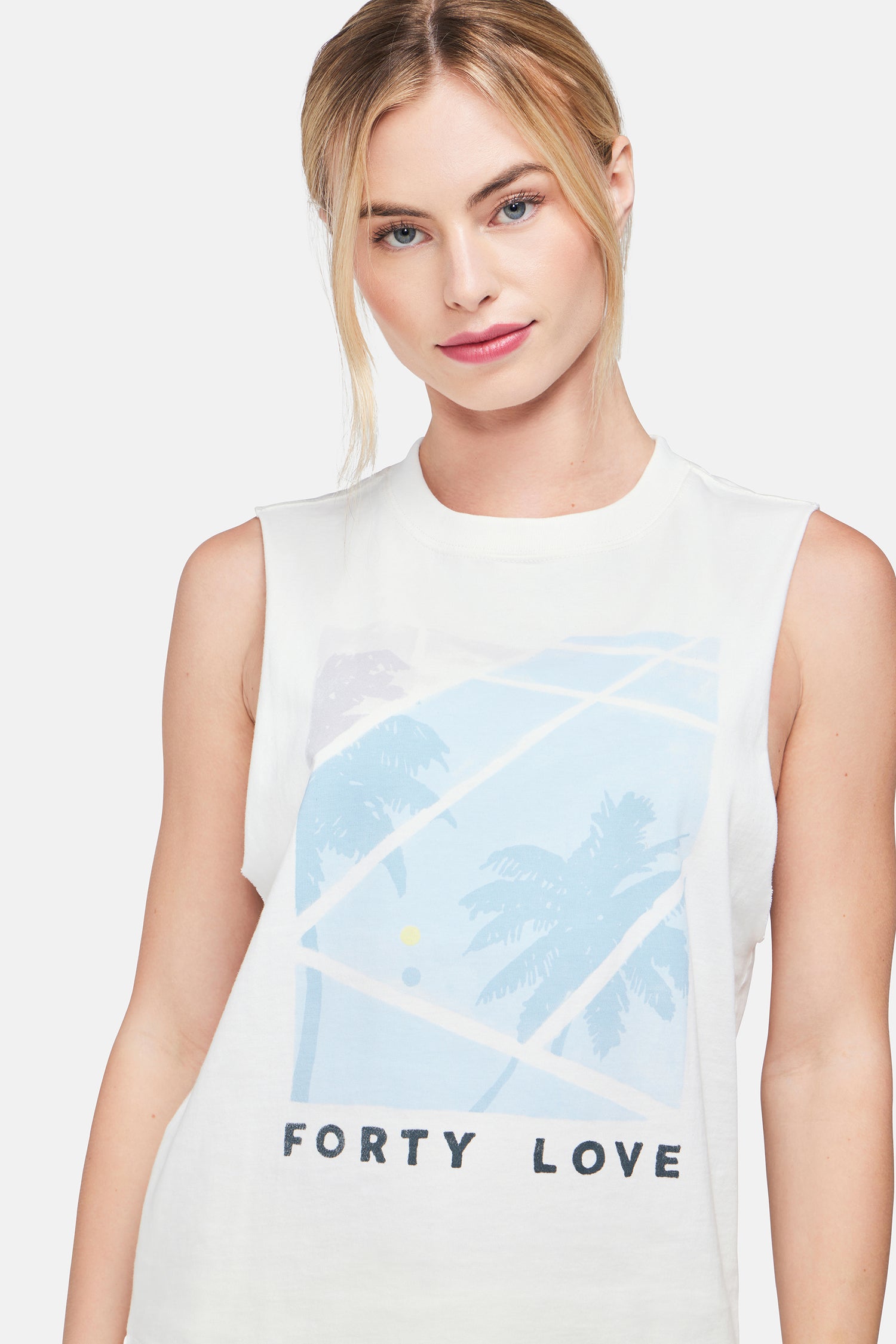 Truly Madly Deeply Sun Ribbed Cropped Tank Top in White