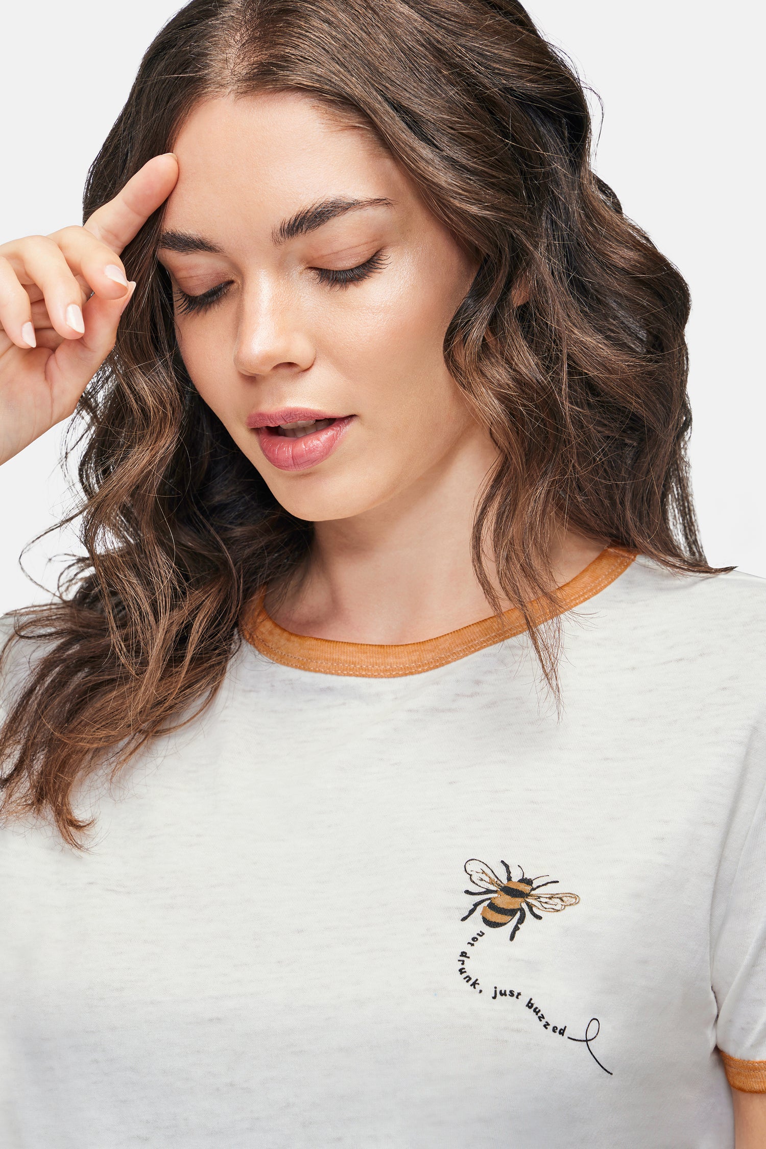 Just Buzzed Johnny Ringer Tee | Vanilla