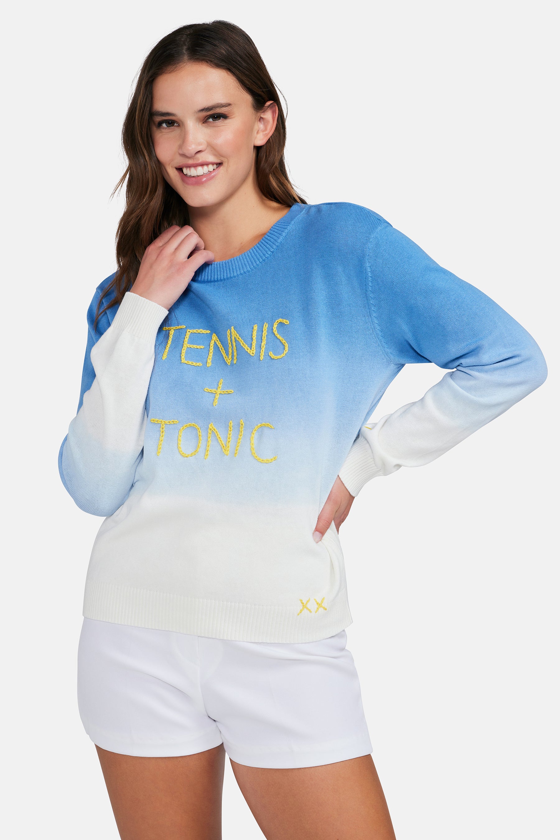 Tennis &amp; Tonic Barrett Sweater | Chambray Dip Dye