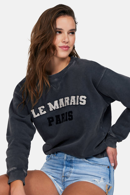 La Marais Cody Sweatshirt | Washed Black