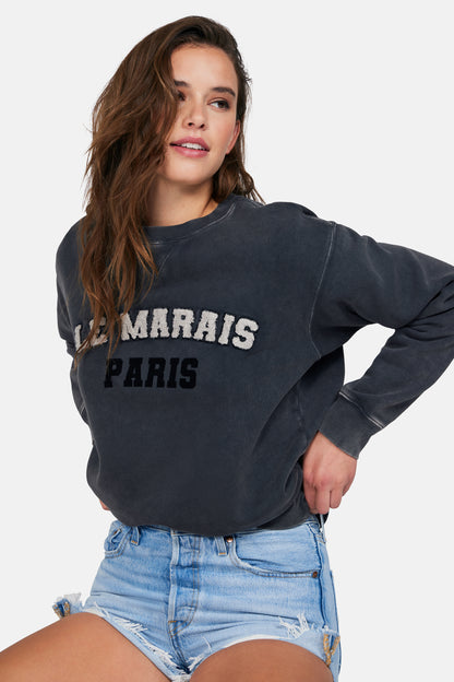 La Marais Cody Sweatshirt | Washed Black