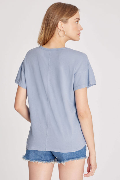 Chrissy V-Neck Tee | Infinity