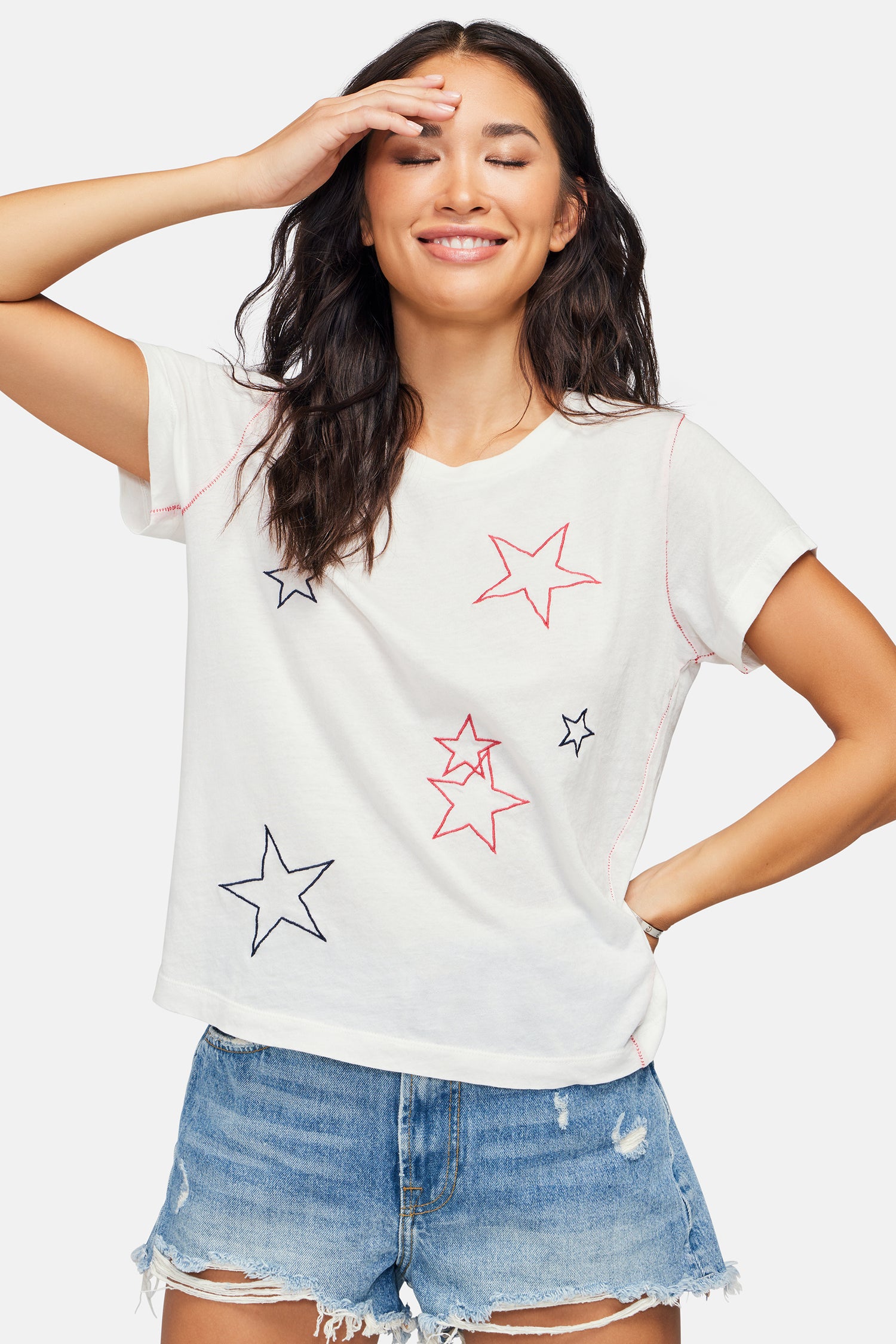 Star Spangled No9 Tee | Vanilla