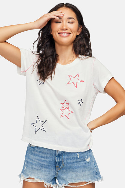 Star Spangled No9 Tee | Vanilla