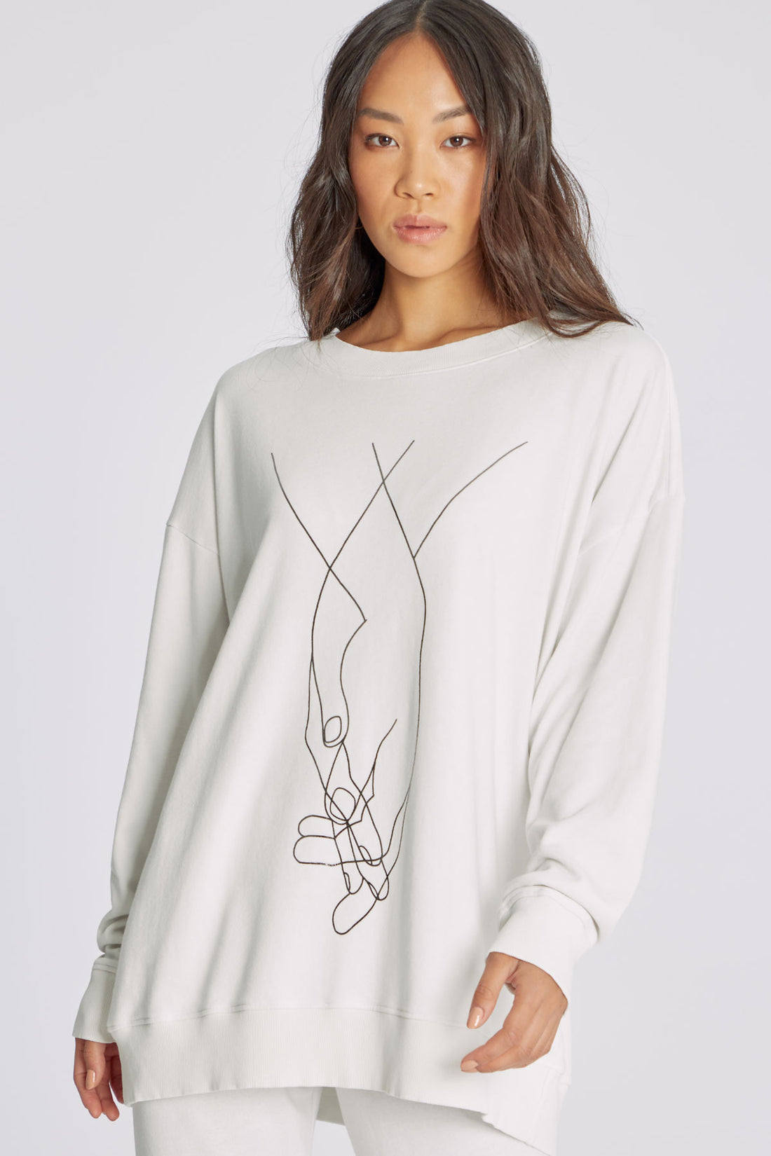Take My Hand Roadtrip Sweatshirt | Vanilla