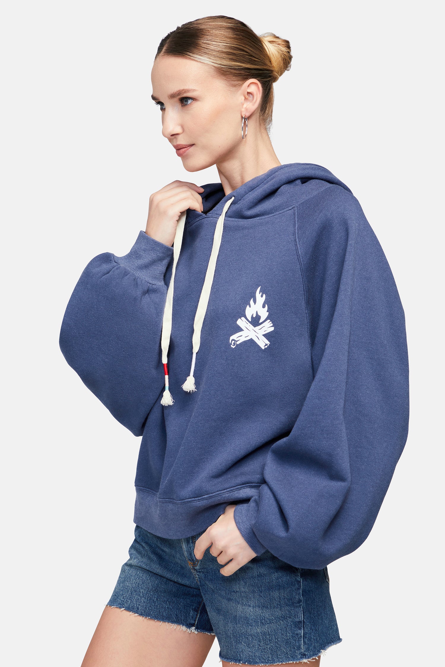 Booze Bonfire Sumo Hoodie | Dress Blues