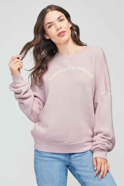 North Pole Dancer Fifi Sweatshirt Pigment Burnished Lilac Wildfox