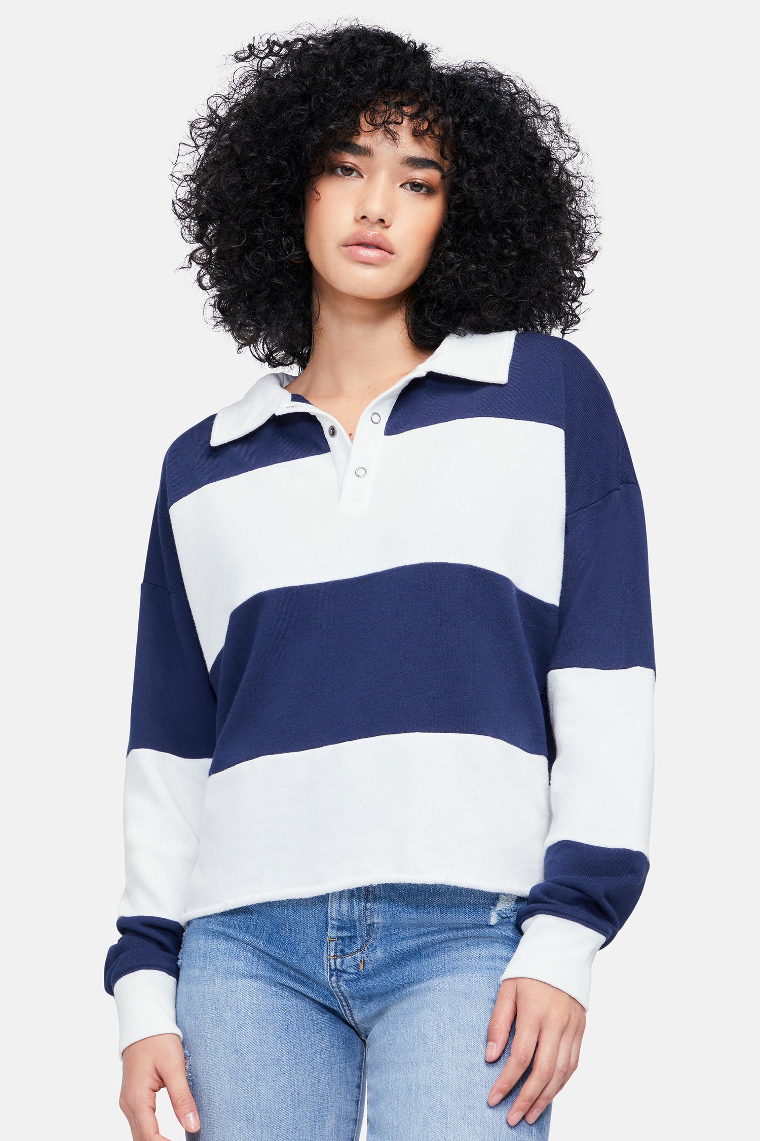 Miami Rugby Polo | Dress Blues Stripes