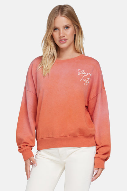 Yours Truly Fifi Sweatshirt | Apricot Brandy