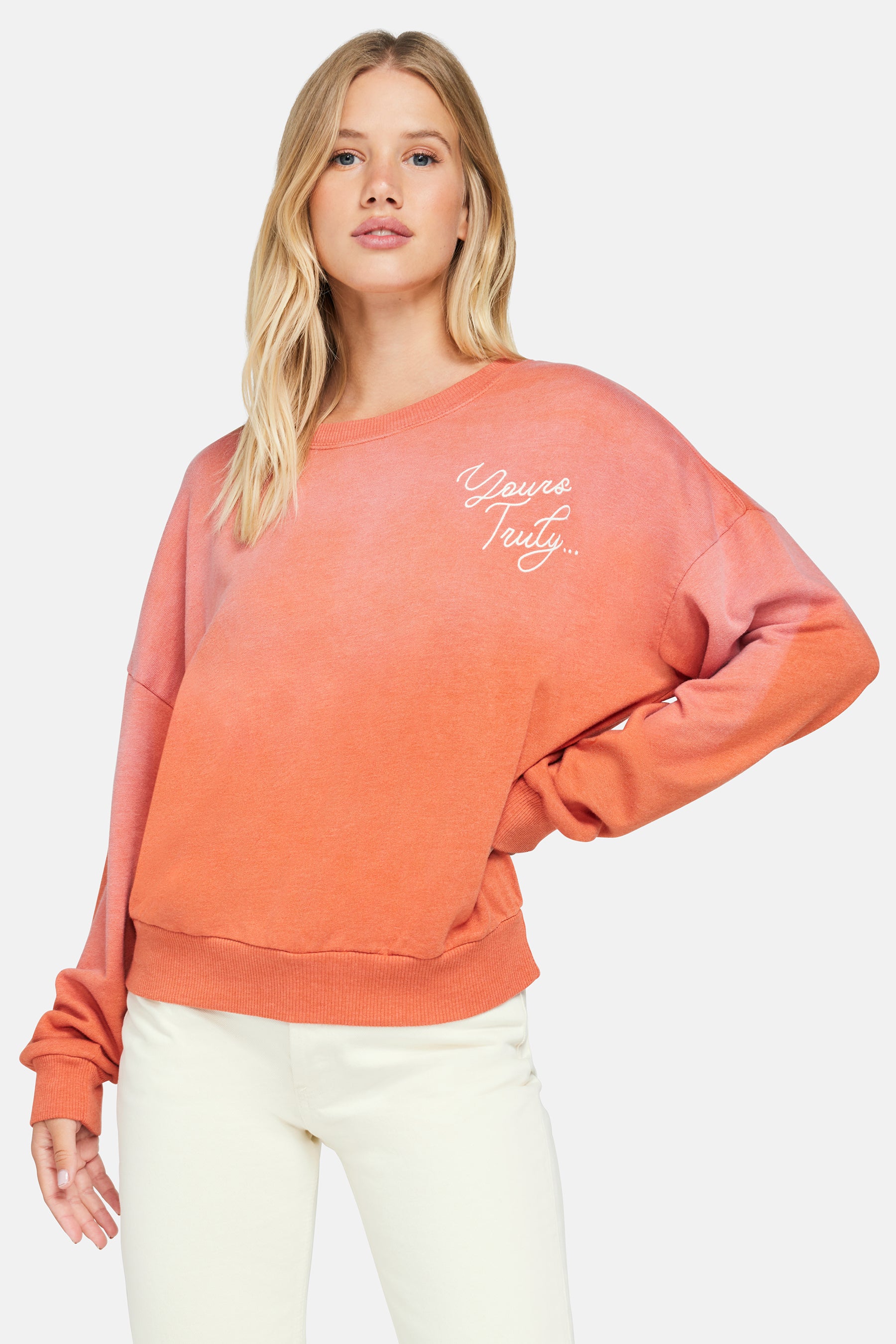 Yours Truly Fifi Sweatshirt | Apricot Brandy