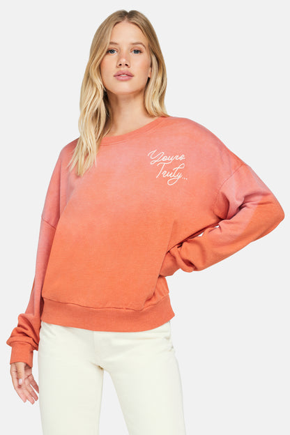 Yours Truly Fifi Sweatshirt | Apricot Brandy