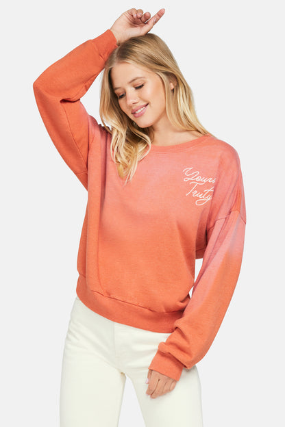 Yours Truly Fifi Sweatshirt | Apricot Brandy