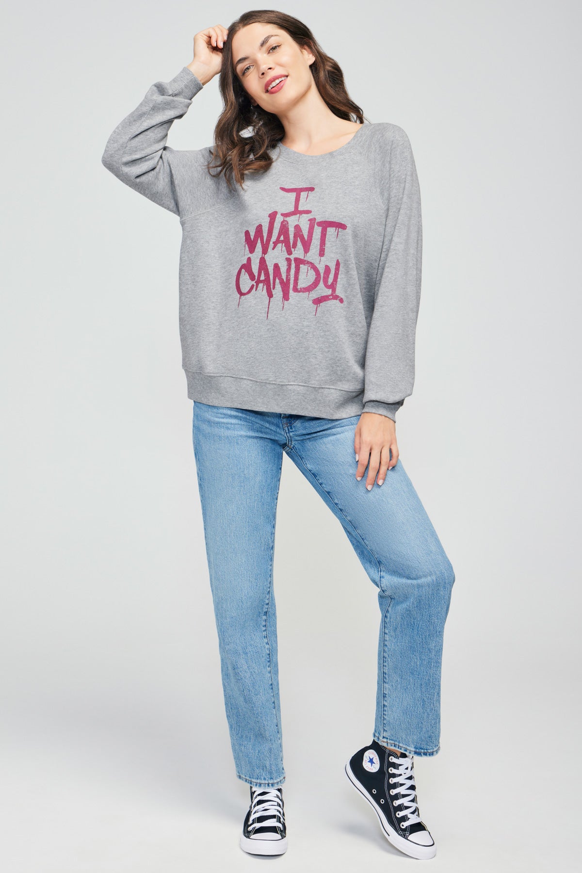 I Want Candy Sommers Sweatshirt | Heather