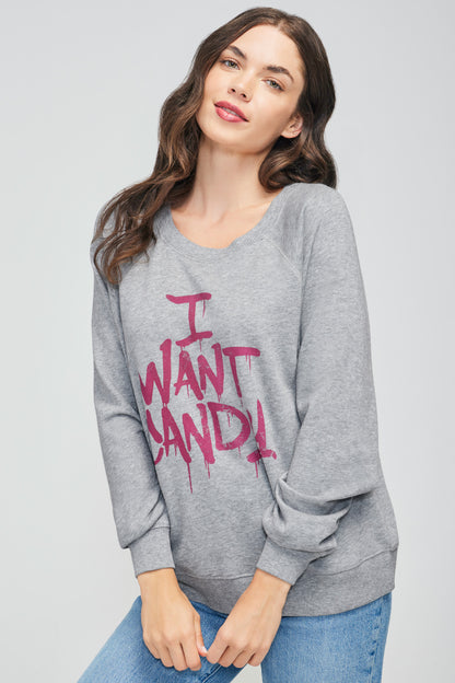 I Want Candy Sommers Sweatshirt | Heather