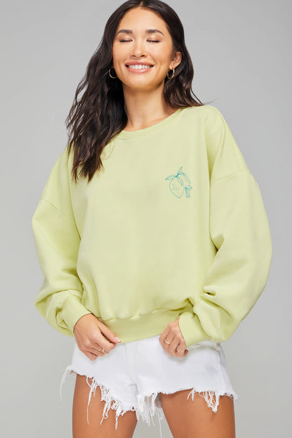 Droptop Lemon Drop Fifi Sweatshirt | Pale Lime Yellow