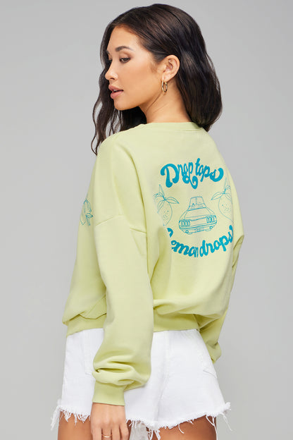 Droptop Lemon Drop Fifi Sweatshirt | Pale Lime Yellow
