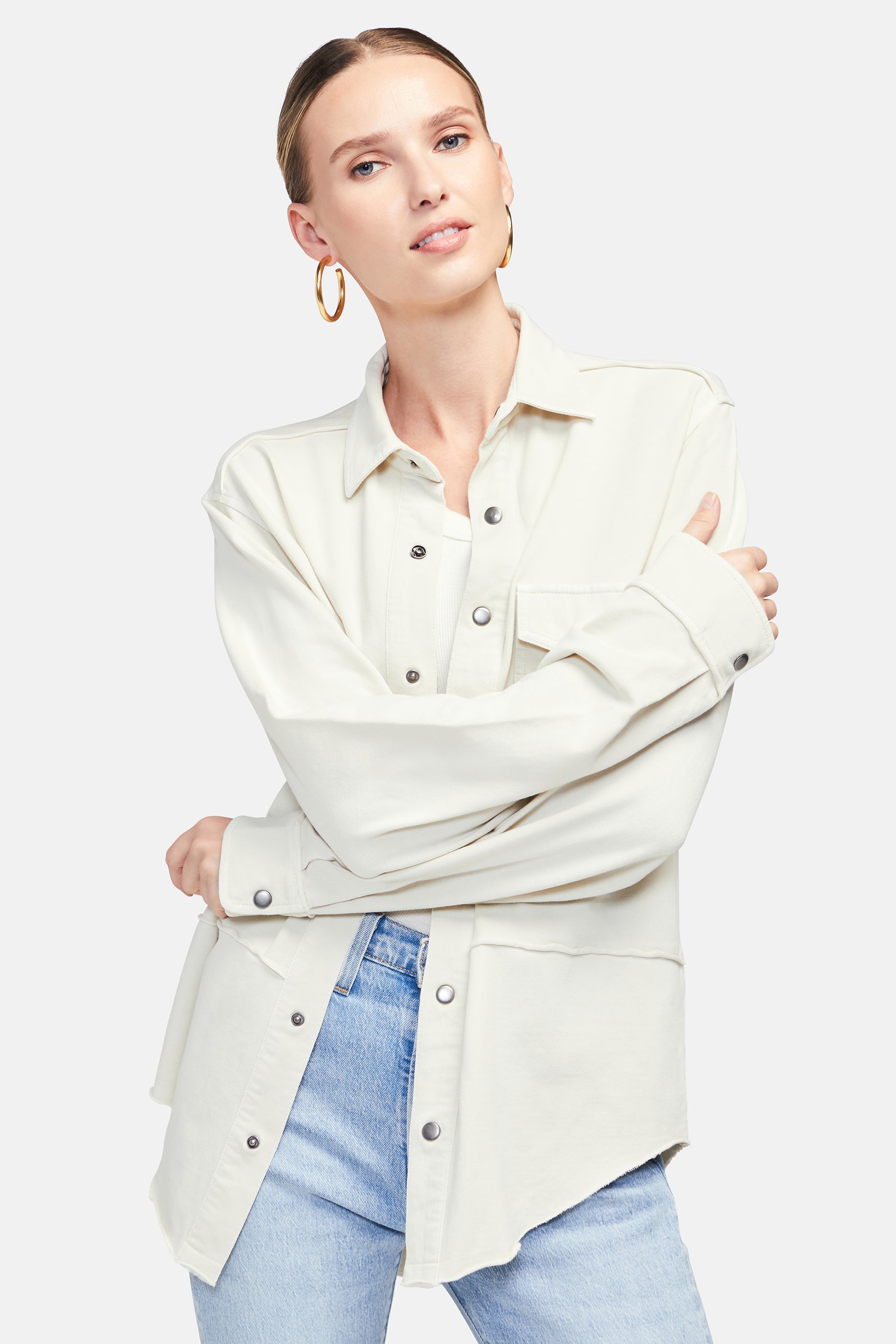 Joan Shirt Jacket | Pigment Rainy Day