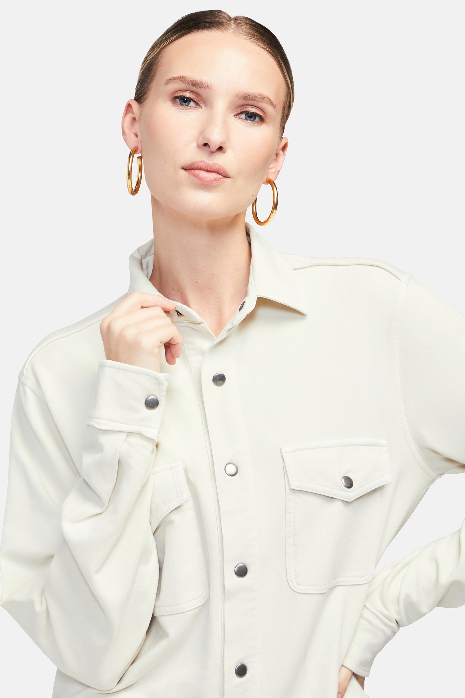 Joan Shirt Jacket | Pigment Rainy Day