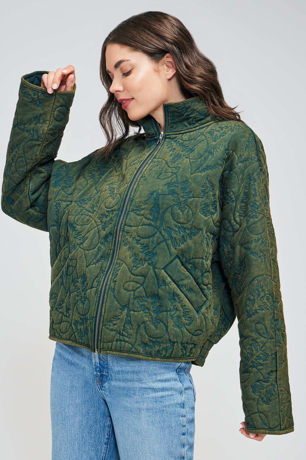 Dolman Quilted Jacket | Scarab