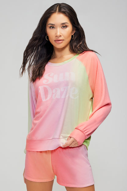 Sun Daze Sommers Sweatshirt | Neon Sherbert