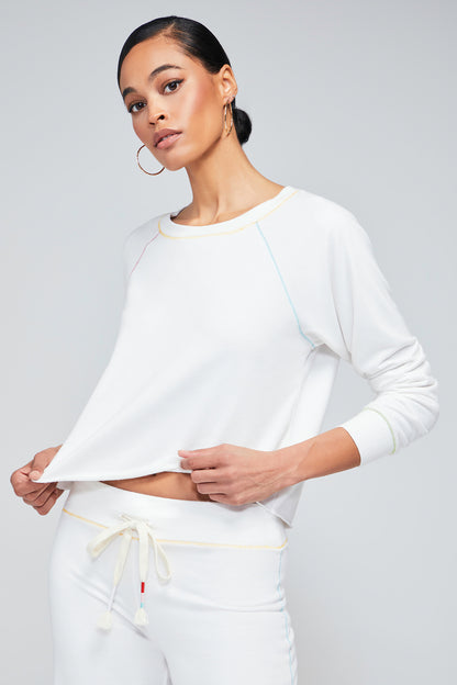 In Stitches Monte Crop | Vanilla