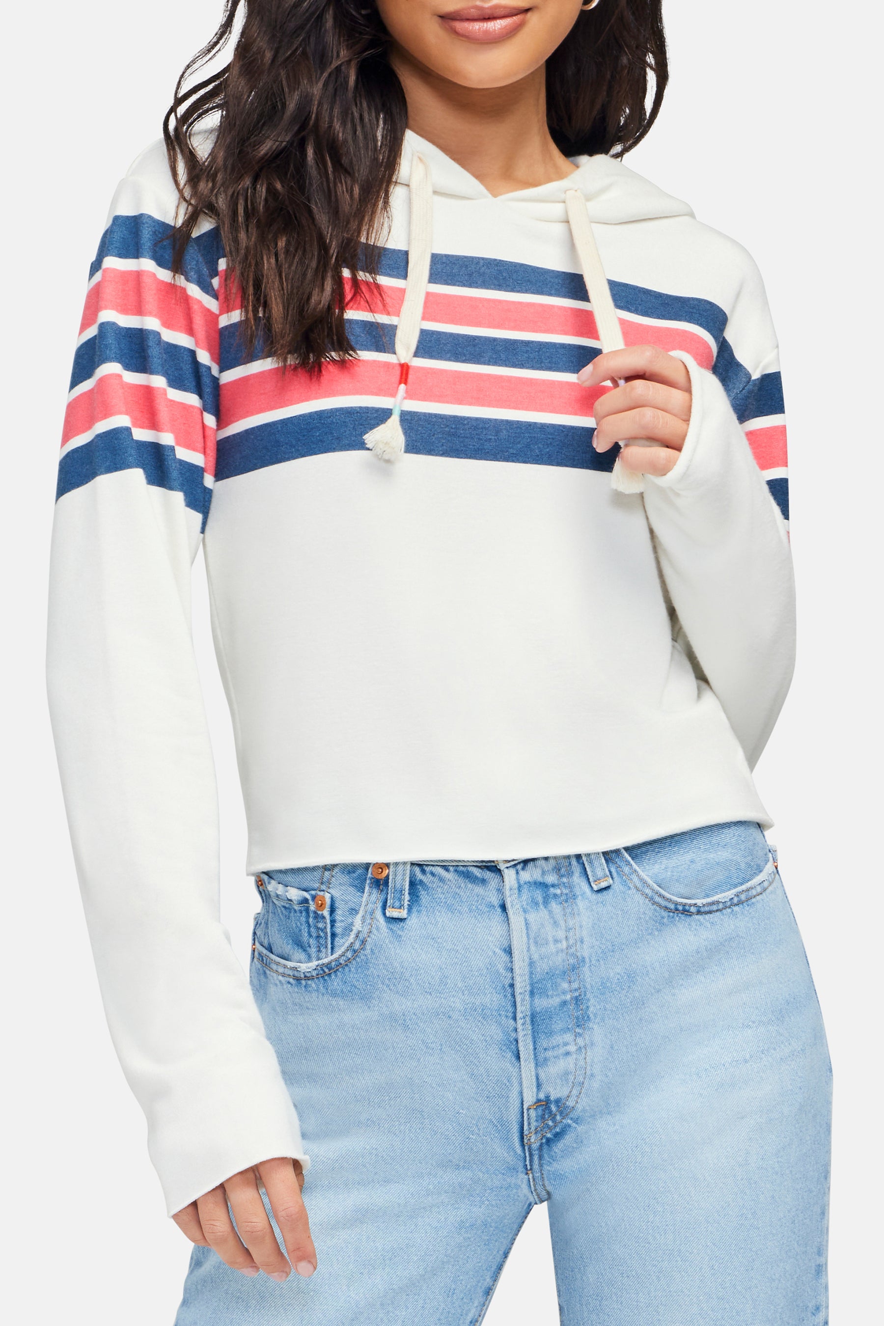 Nautical Stripes Ivy Hoodie | Vanilla