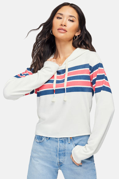 Nautical Stripes Ivy Hoodie | Vanilla