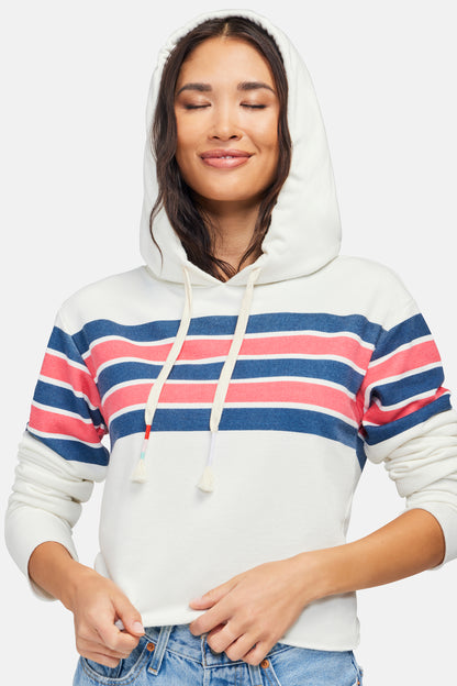 Nautical Stripes Ivy Hoodie | Vanilla