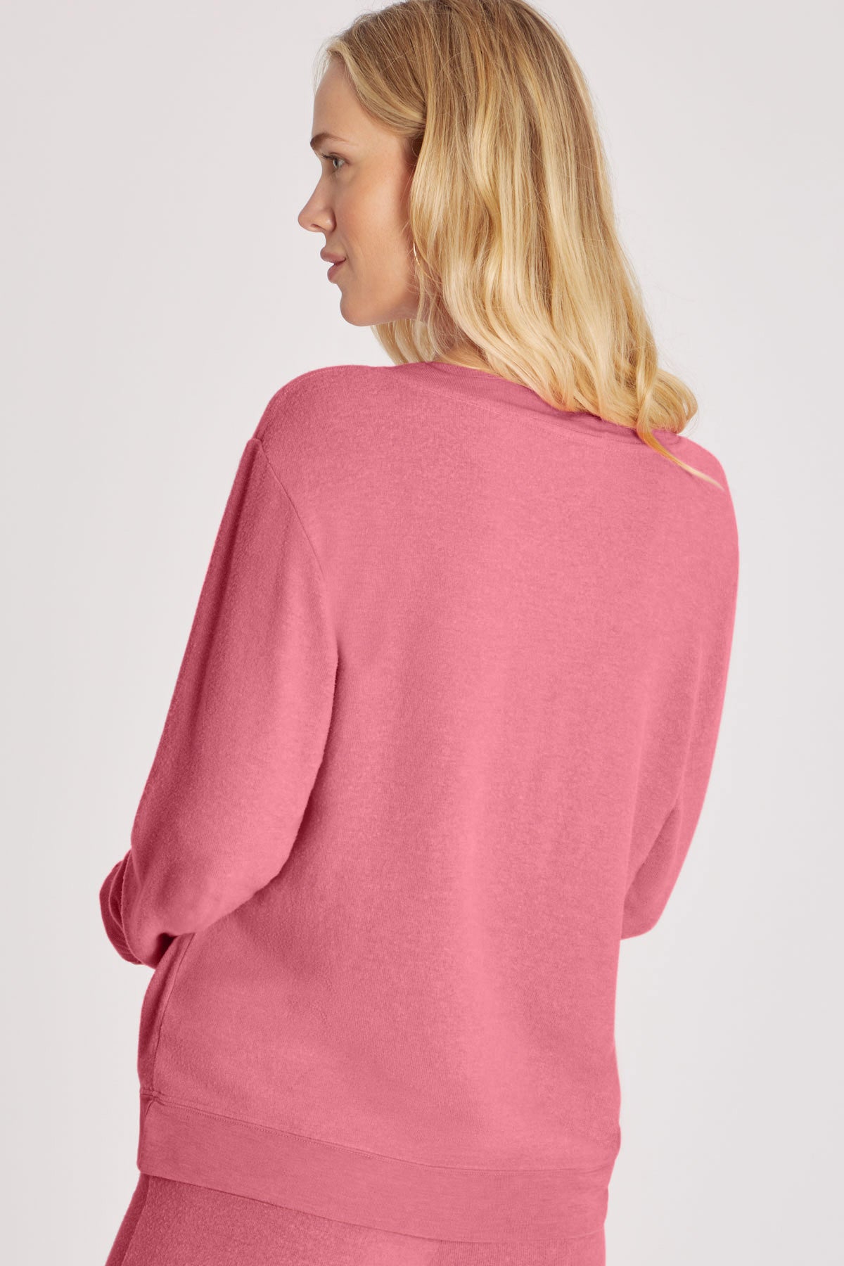 Baggy Beach Jumper Deep V | Dry Rose