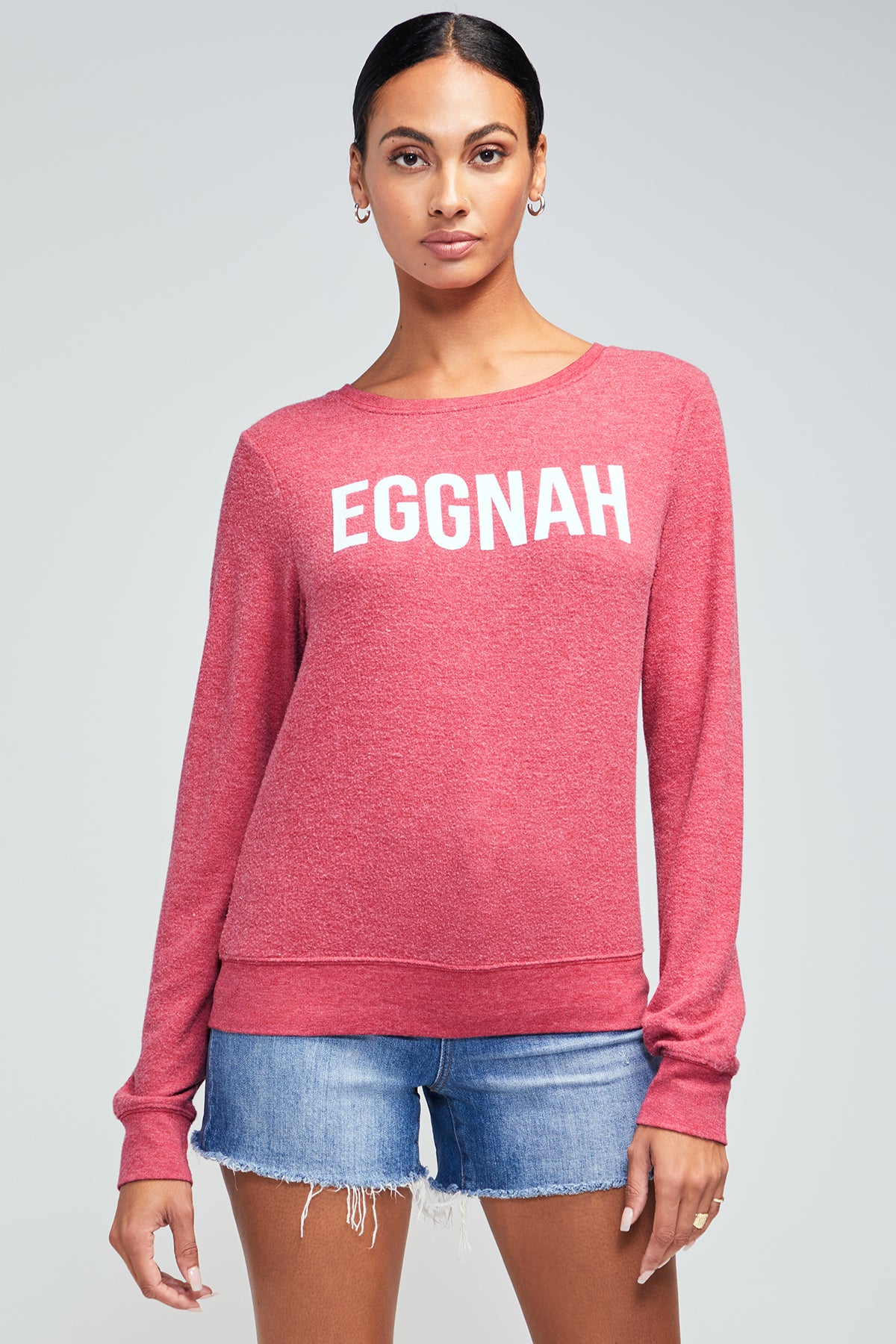 Eggnah Baggy Beach Jumper | Crimson