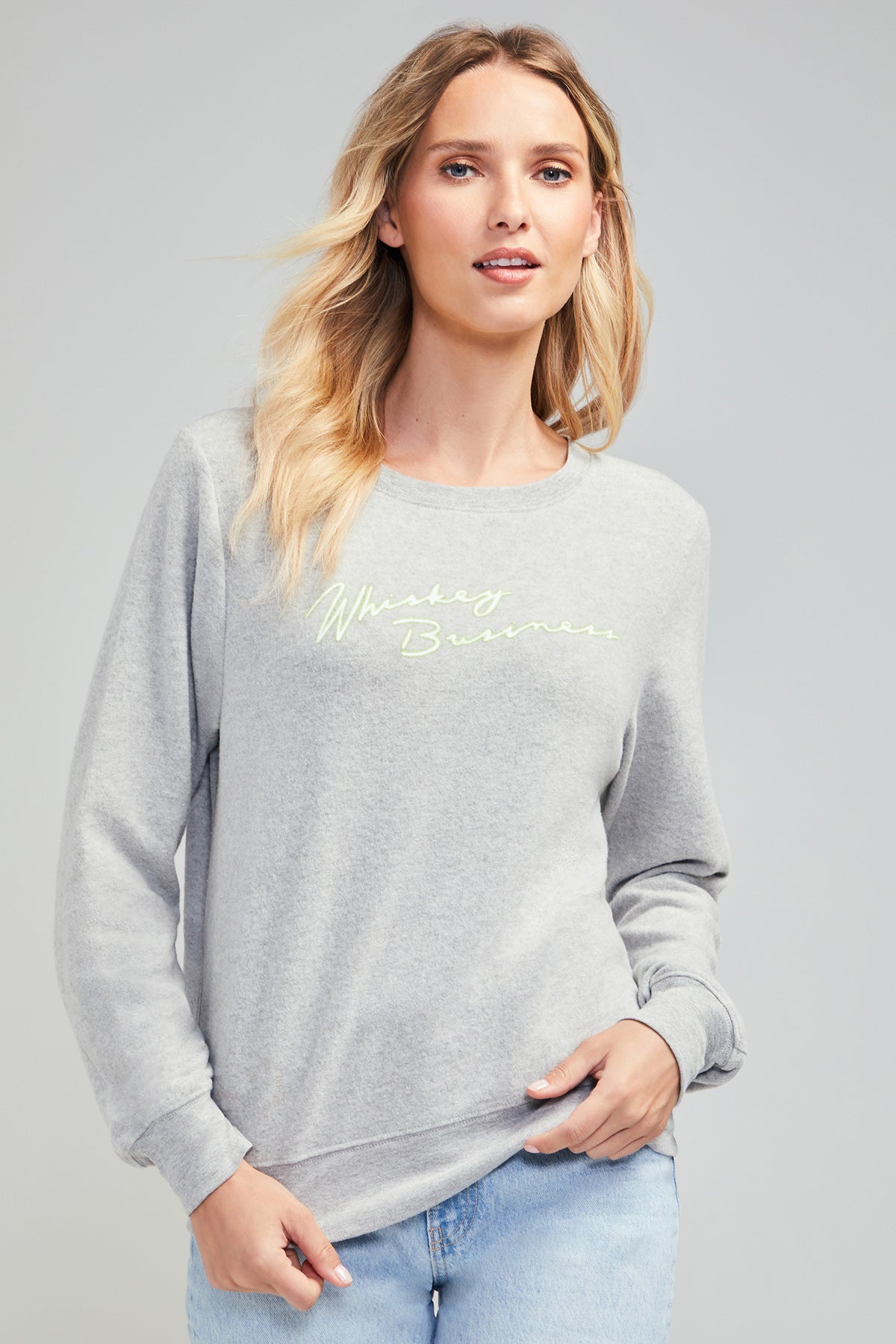 Whiskey Business Baggy Beach Jumper | Heather