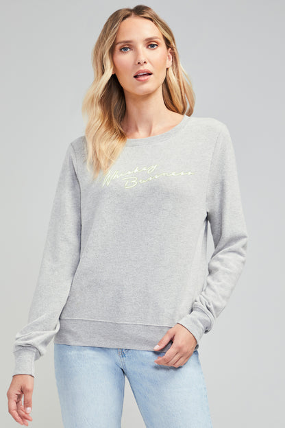 Whiskey Business Baggy Beach Jumper | Heather
