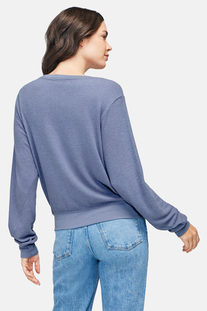 Honey Floral Baggy Beach Jumper | Blue Granite