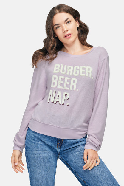 Burger Beer Nap Baggy Beach Jumper | Thistle
