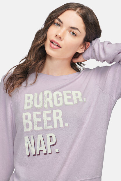 Burger Beer Nap Baggy Beach Jumper | Thistle