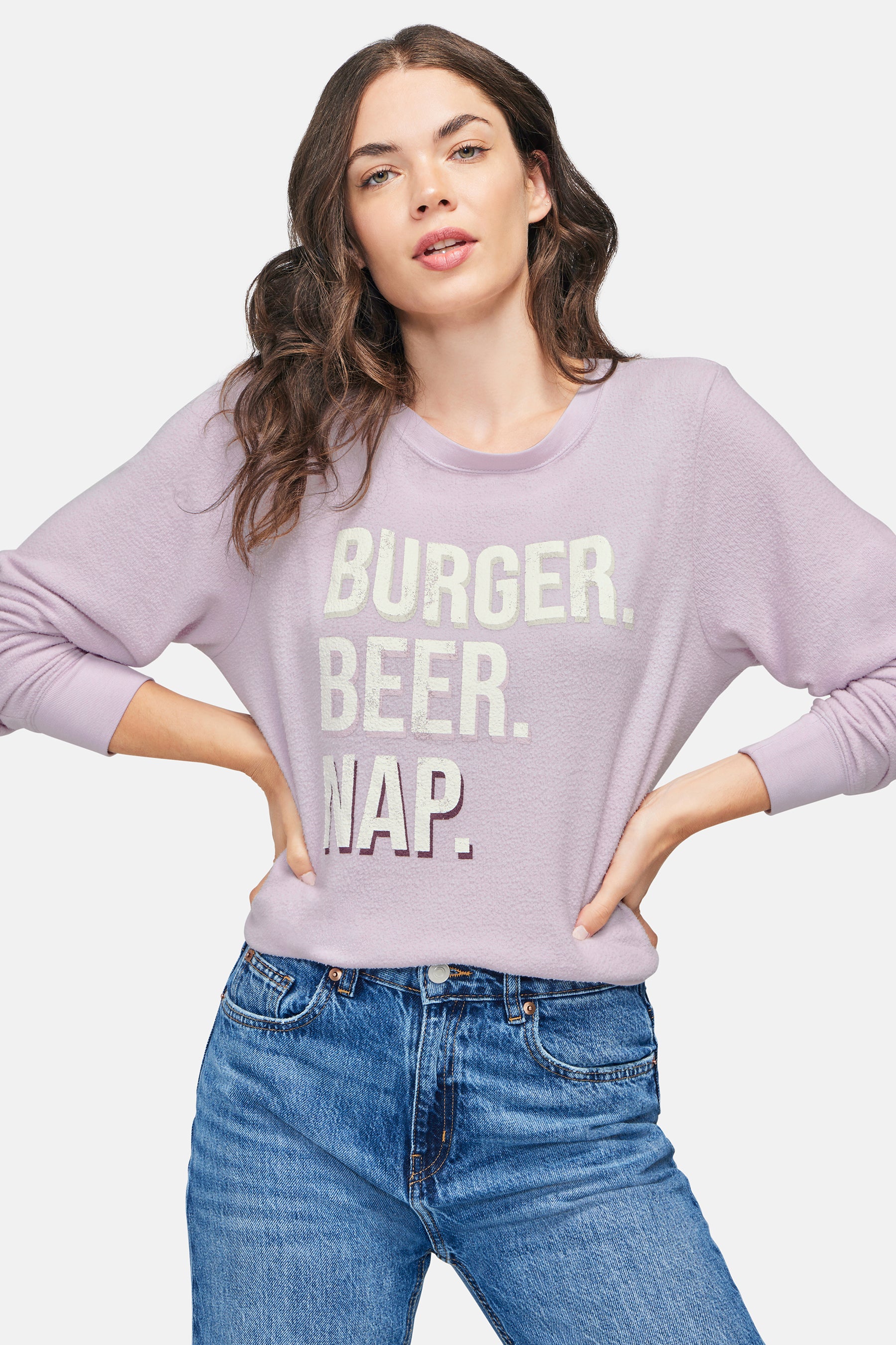 Burger Beer Nap Baggy Beach Jumper | Thistle