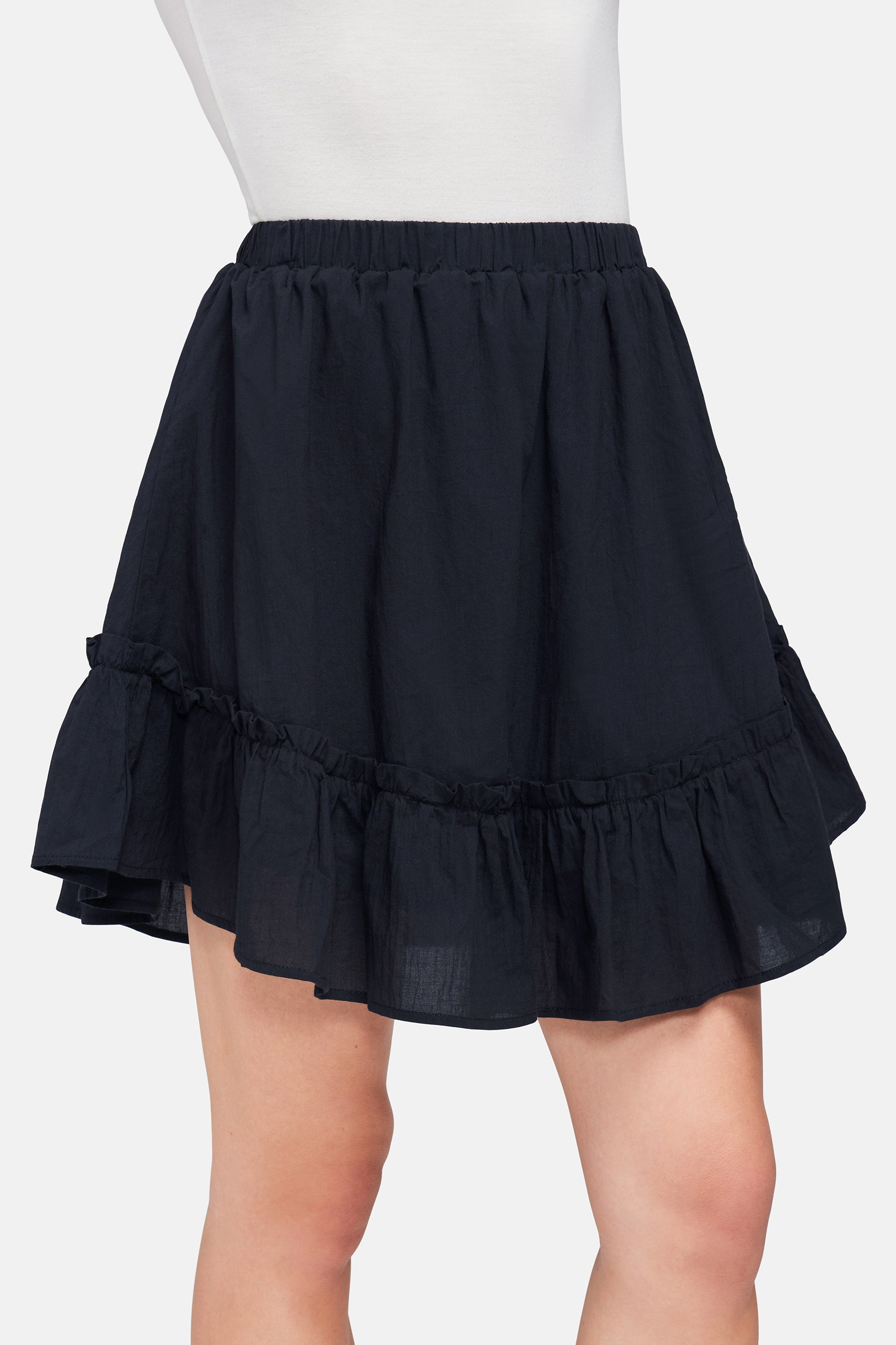 Ruffle Short Skirt | Black Beauty